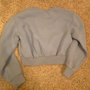 Wild Fable cropped blue crew neck sweatshirt